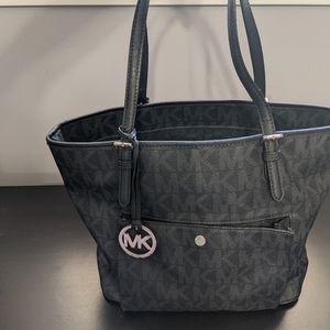 Michael Kors Voyager Medium Logo Jacquard Tote Bag
